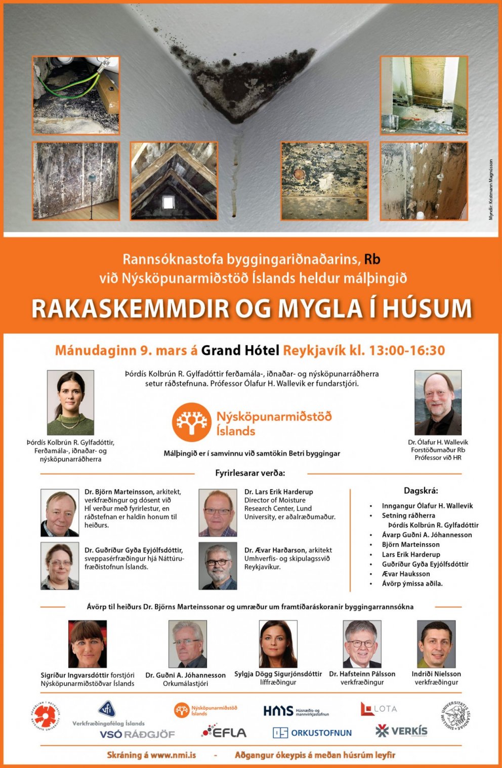 Málþingi um rakaskemmdir frestað til haustsins