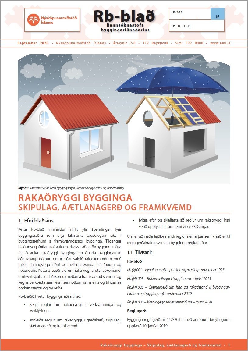 Nýja Rb blaðið um rakaöryggi bygginga