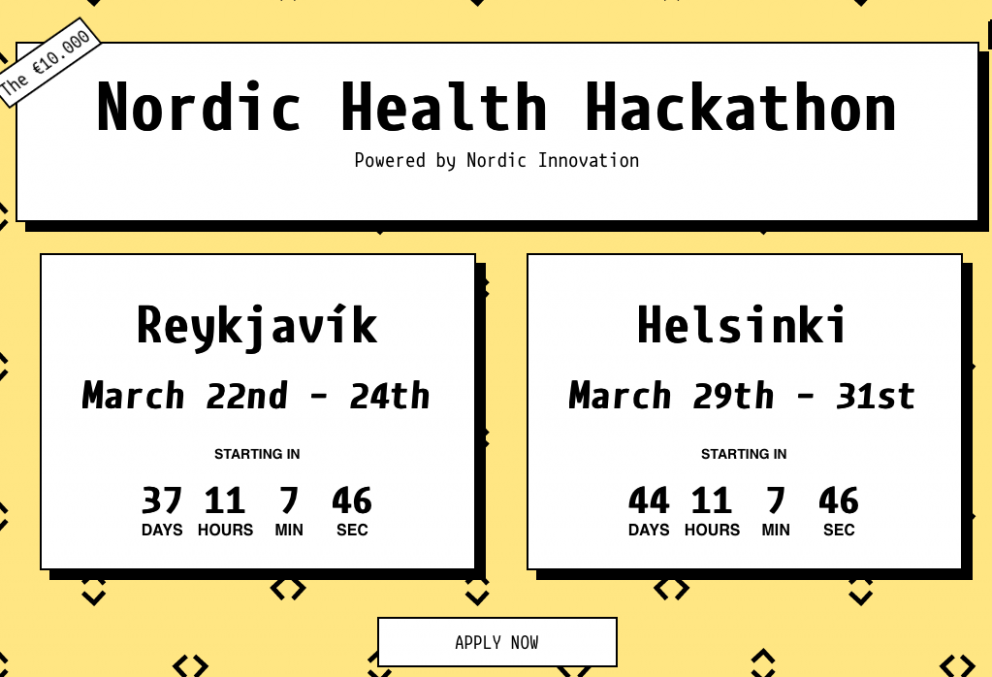 Norrænt heilsuhakkaþon í Reykjavík og Helsinki