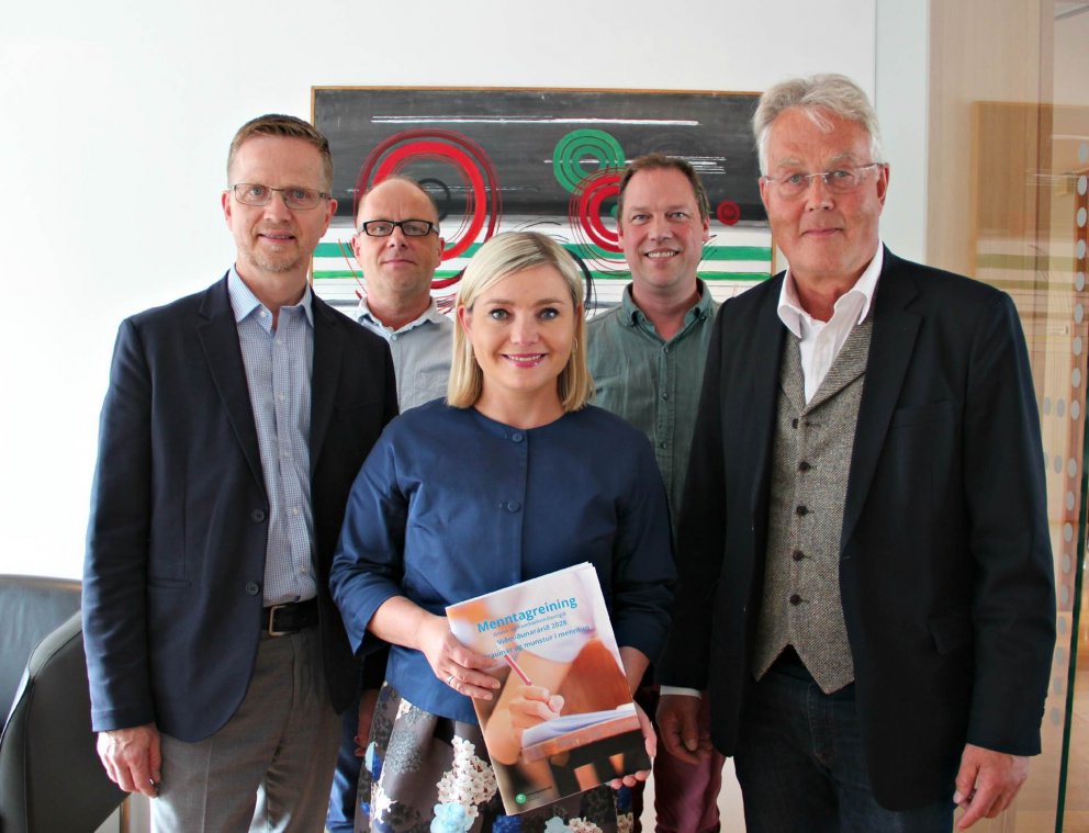 Sævar Kristinsson frá KPMG, Eyjólfur Eyjólfsson frá Nýsköpunarmiðstöð Íslands , Tryggvi Thayer frá M…
