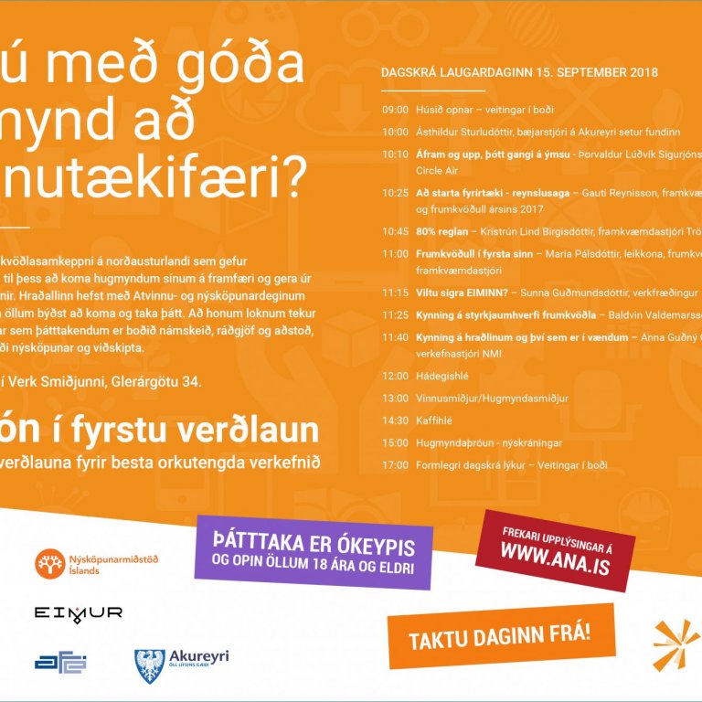 Atvinnu- og nýsköpunardagurinn á Akureyri 15. september