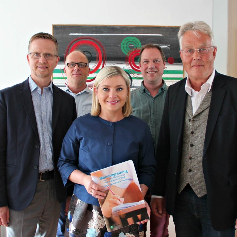 Sævar Kristinsson frá KPMG, Eyjólfur Eyjólfsson frá Nýsköpunarmiðstöð Íslands , Tryggvi Thayer frá M…